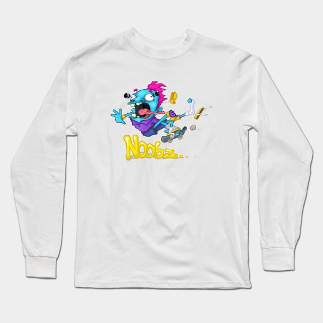 Noobs Long Sleeve T-Shirt by jimmycrockett